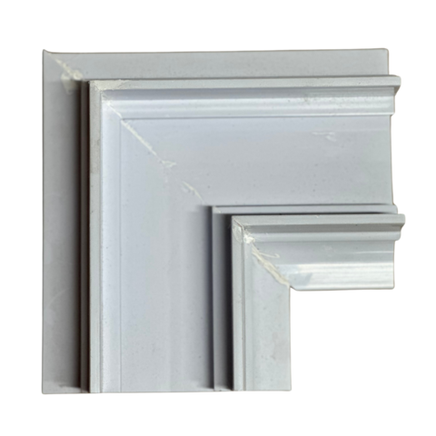 Deck Drain Corner Trench Channel, 90 Degree, White